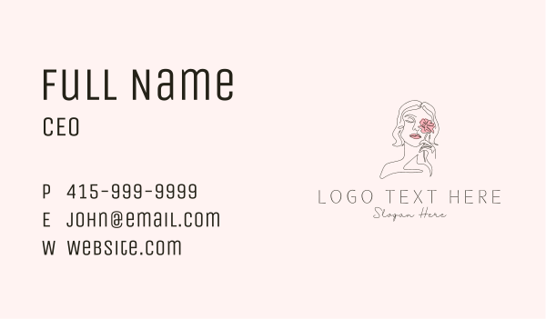 Beauty Flower Woman Business Card Design Image Preview