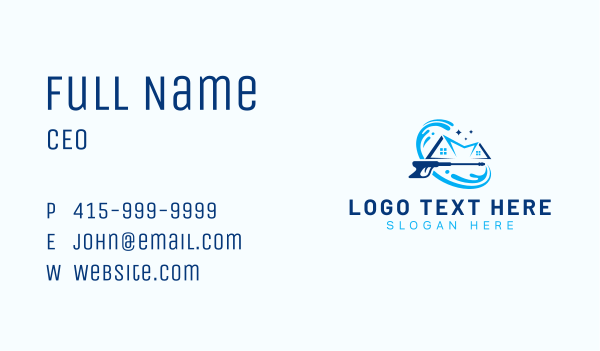 Water Pressure Washing Cleaning Business Card Design Image Preview