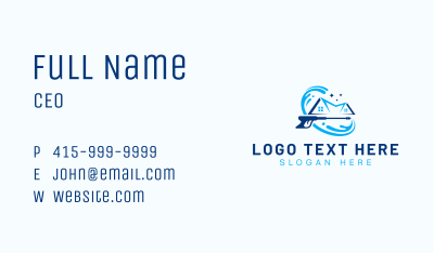 Water Pressure Washing Cleaning Business Card Image Preview