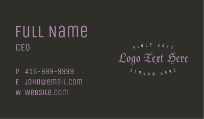 Vintage Gothic Business Business Card Image Preview