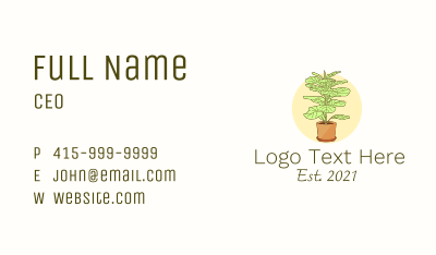 Indoor Plant Decoration Business Card Image Preview