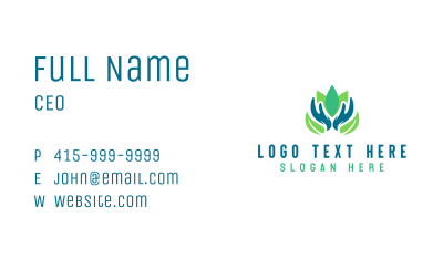Hand Wellness Lotus  Business Card Image Preview