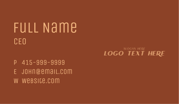 Elegant Apparel Brand Wordmark Business Card Design Image Preview