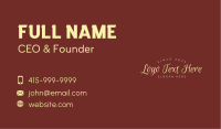 Premium Cafe Wordmark Business Card Image Preview