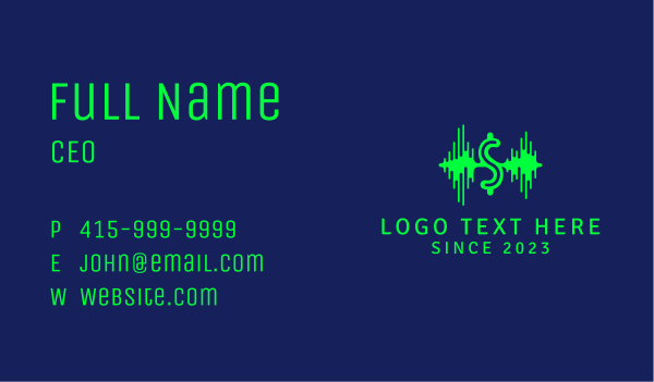 Letter S Waveform  Business Card Design Image Preview