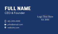 Corporate Business Wordmark Business Card Design