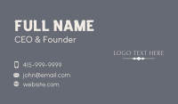 Professional Marketing Wordmark Business Card Design