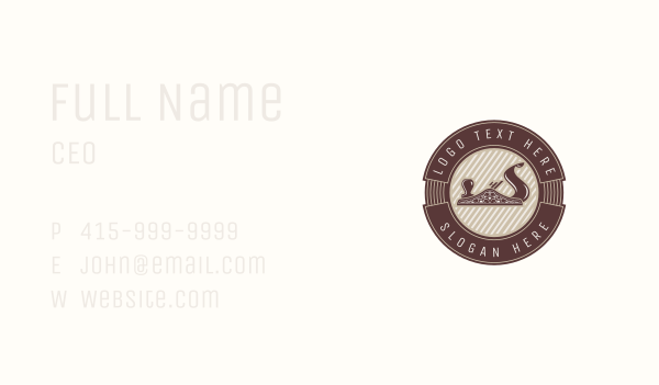 Carpentry Wood Planer Emblem Business Card Design Image Preview