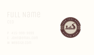 Carpentry Wood Planer Emblem Business Card Image Preview