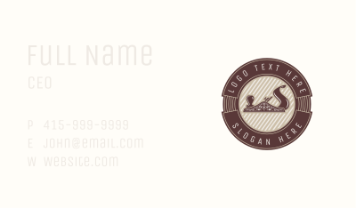 Carpentry Wood Planer Emblem Business Card