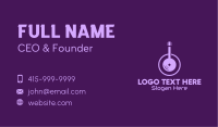 Purple Guitar Headphones Business Card Image Preview