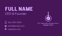 Purple Guitar Headphones Business Card Image Preview