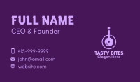 Purple Guitar Headphones Business Card Image Preview