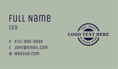 Vintage Badge Wordmark Business Card Image Preview