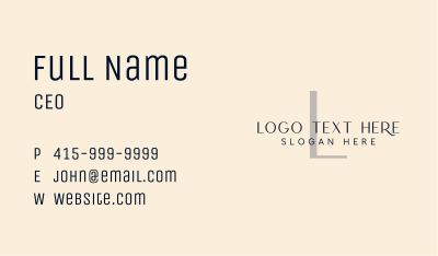 Generic Minimalist Lettermark Business Card Image Preview