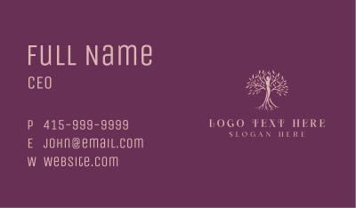 Organic Woman Tree Business Card Image Preview