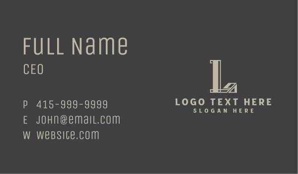 Industrial Fabrication Letter L Business Card Design Image Preview