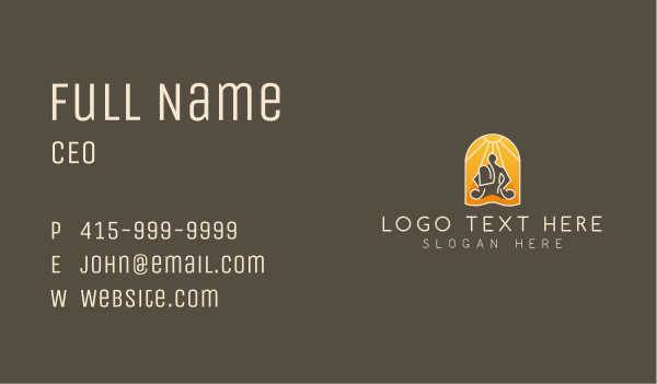 Monk Spiritual Meditate Business Card Design Image Preview
