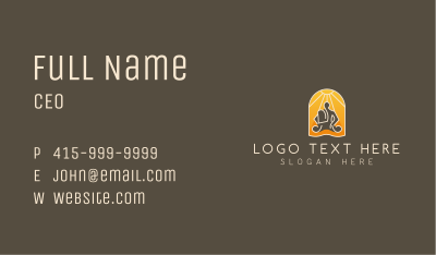 Monk Spiritual Meditate Business Card Image Preview