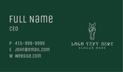 Horse Head Animal Business Card Image Preview