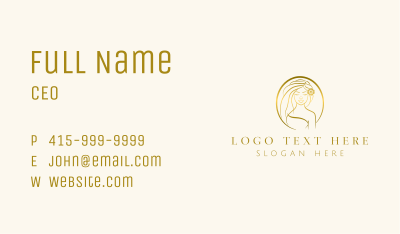 Golden Woman Salon Business Card Image Preview