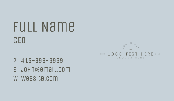 Sophisticated Luxury Lettermark Business Card Design Image Preview