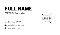 Bohemian Arrow Wordmark Business Card Image Preview