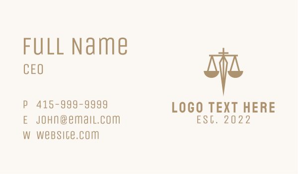 Brown Sword Law Firm  Business Card Design Image Preview