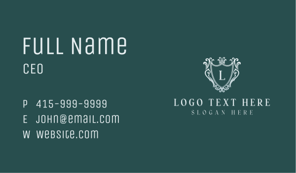 Elegant Event Shield Business Card Design Image Preview