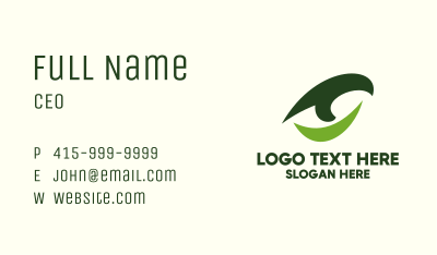 Green Falcon Eye  Business Card Image Preview