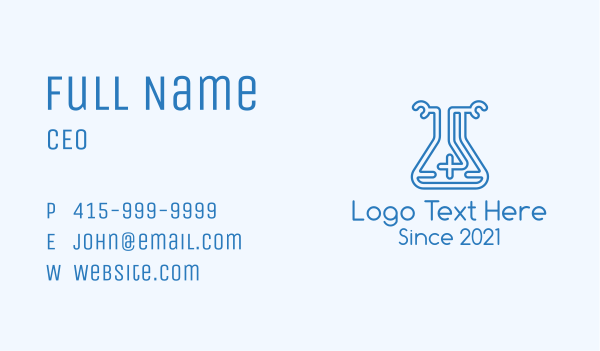 Cross Flask Outline Business Card Design Image Preview