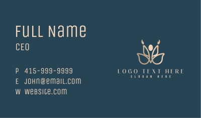 Yoga Lotus Petal Business Card Image Preview