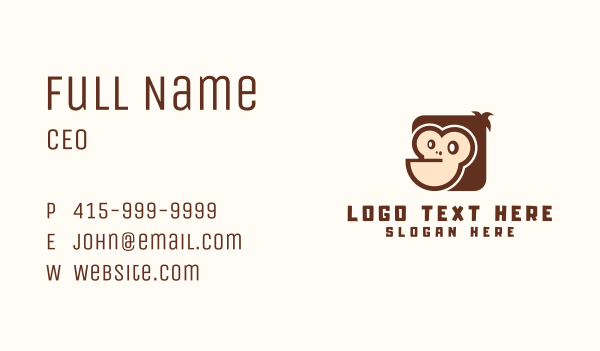 Cute Gorilla Mascot Business Card Design Image Preview