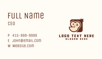 Cute Gorilla Mascot Business Card Image Preview
