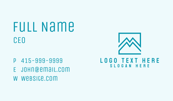 Blue Frame Letter M Business Card Design Image Preview
