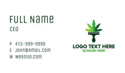 Cannabis Brush Business Card Image Preview