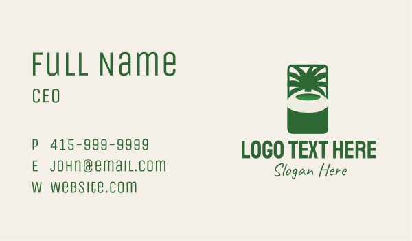 Coconut Fruit Tree Business Card Design Image Preview