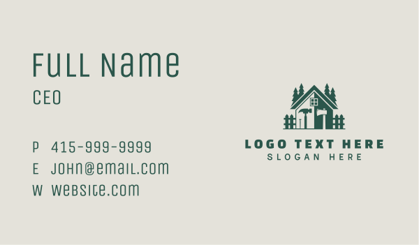 Carpenter Home Woodwork Business Card Design Image Preview