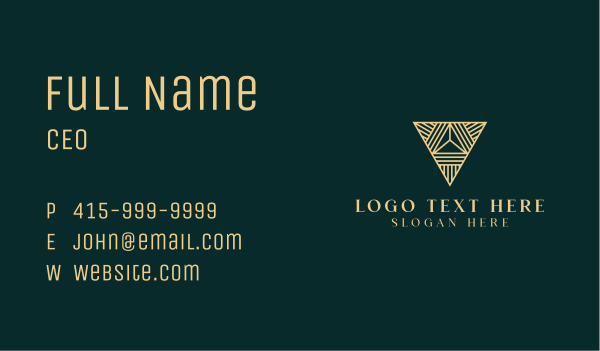 Luxury Abstract Triangle Business Card Design Image Preview