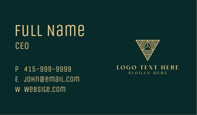 Luxury Abstract Triangle Business Card Image Preview