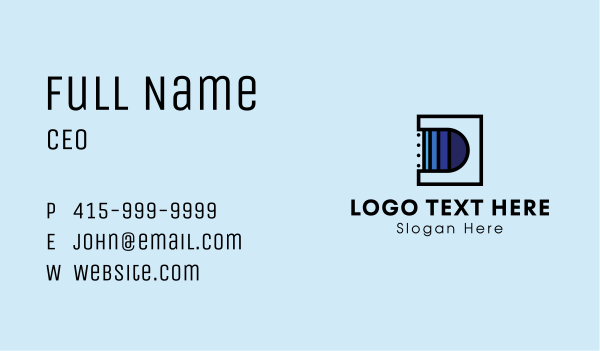 Notebook Letter D Business Card Design Image Preview