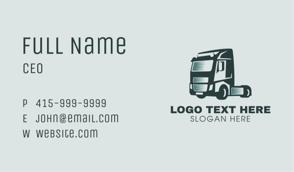 Trucking Logistics Company Business Card Design Image Preview