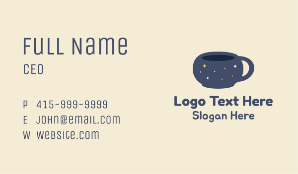 Space Mug Cafe Business Card Design Image Preview