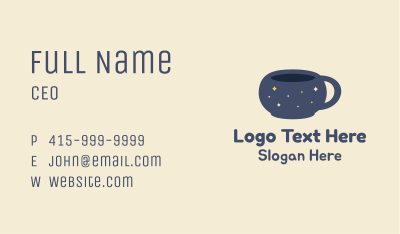 Space Mug Cafe Business Card Image Preview