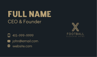 Elegant Gold Letter X Business Card Image Preview