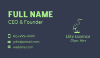 Green Flamingo Bird Leaf Business Card Image Preview