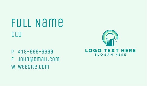 Painting Paint Bucket Business Card Design Image Preview