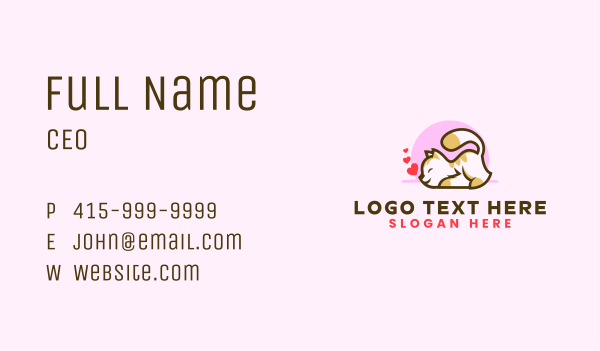 Cute Cat Kitten Business Card Design Image Preview