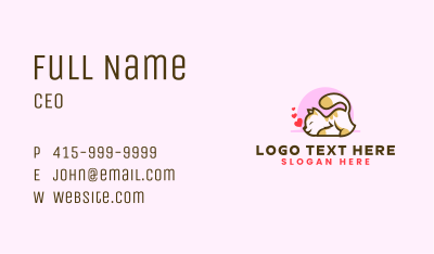 Cute Cat Kitten Business Card Image Preview