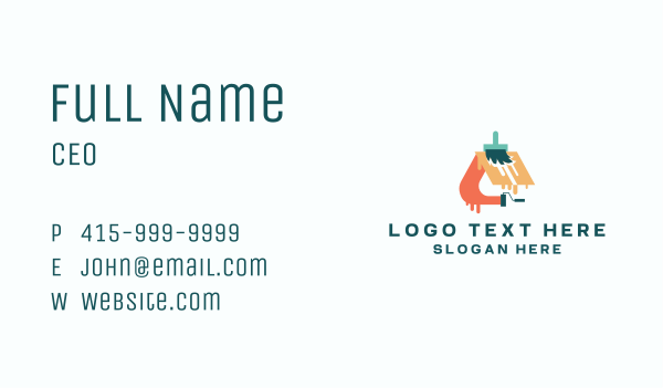 Roof Painting Tools Business Card Design Image Preview